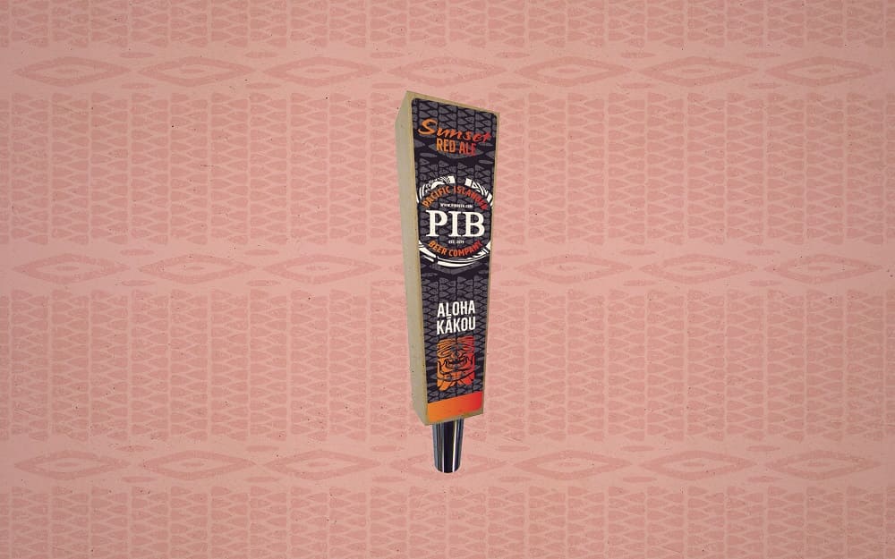 Sunset red ale tap handle.
